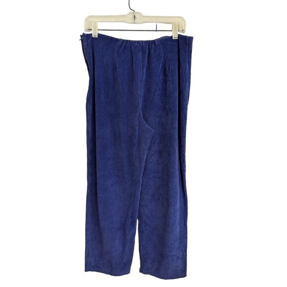 Vintage 90's April Cornell Blue Corduroy Straight Leg Pants Sz S High Waist - Picture 2 of 10